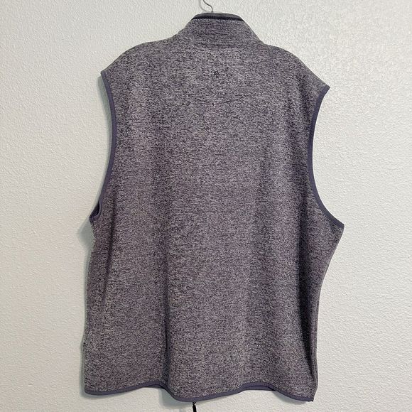 Robert Graham Full Zip Vest Mens 2XL XXL Classic Fit Heather Navy Blue Klose - Picture 2 of 10